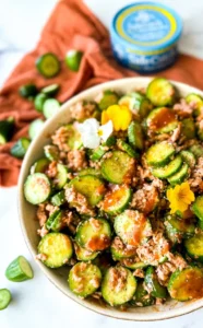 Korean BBQ Tuna Cucumber Salad