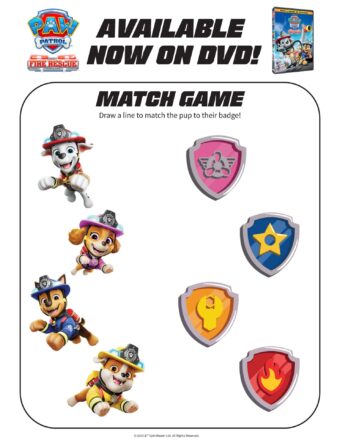 Paw Patrol Activity Sheets Printables – free download!