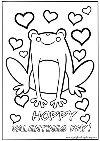 Frog Valentine’s Day Coloring Page – Free Printable