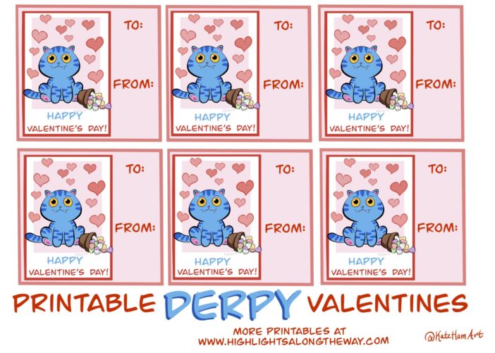 K-pop demon hunter derpy valentines day cards