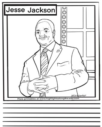 Jesse Jackson Coloring Page