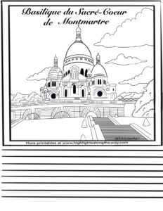 Sacre Coeur Coloring Page