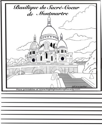 Sacre Coeur Coloring Page