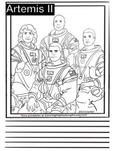 Artemis II Coloring Pages