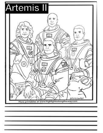 Artemis II Coloring Pages