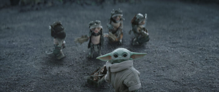 The mandalorian and grogu little characters 