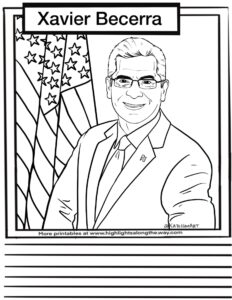 Xavier Becerra Coloring Page