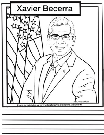 Xavier Becerra Coloring Page