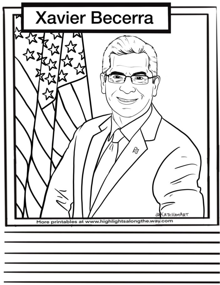xavier becerra coloring page