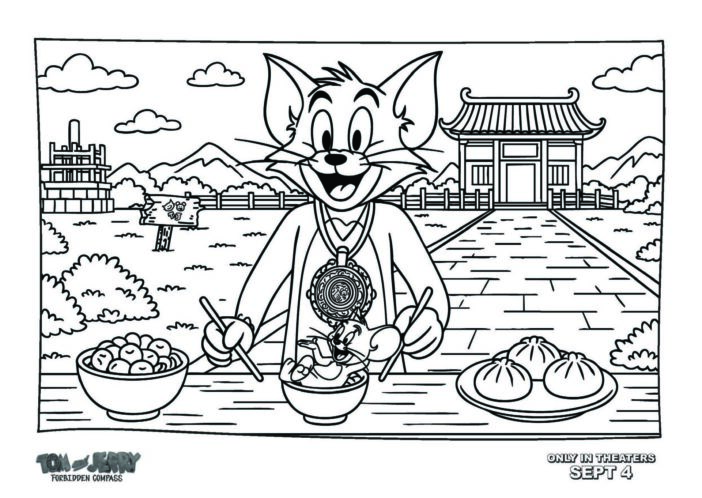 cartoon cat coloring page