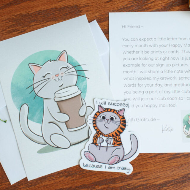 Cat Art Print of the month club