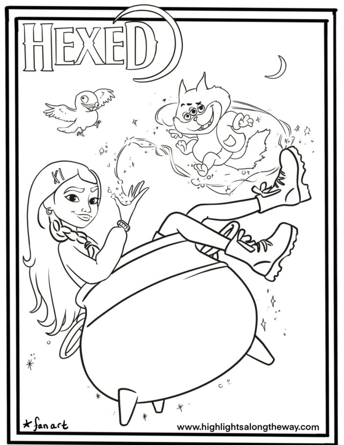 Hexed coloring pages instant download free printable 