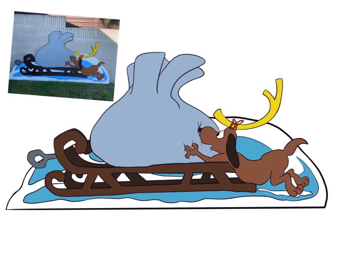 Max and sleigh color reference